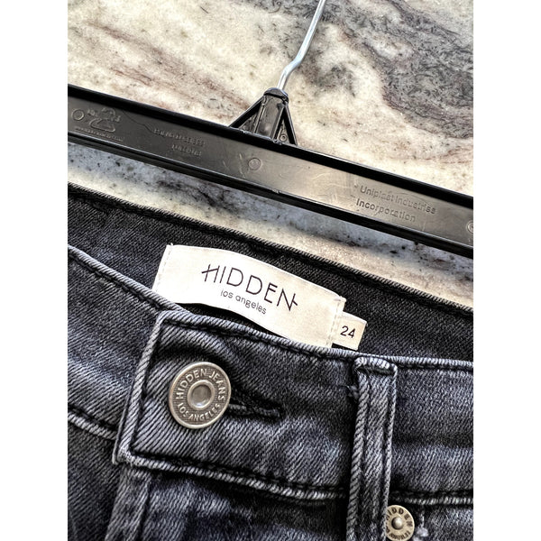 Hidden Black Straight Leg Jeans Size 24