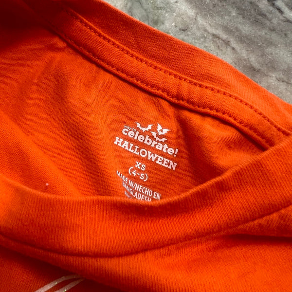 Girls Spooky Cute Halloween Skeleton Graphic Tee XS