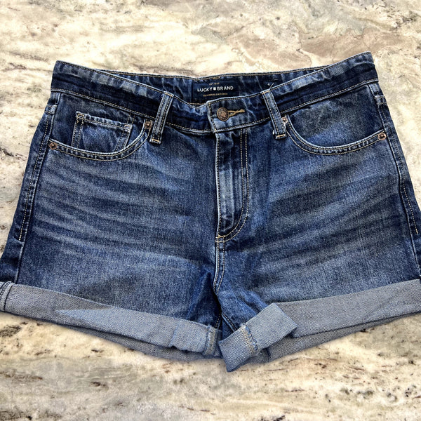 Lucky Brand Cuffed Boyfriend Shorts Size 27