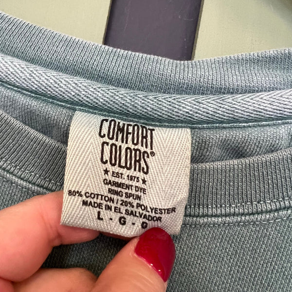 Eagles Cheer Comfort Colors Sweatshirt Large