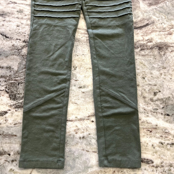 Art Class Girls Olive Green Moto Leggings Size M 7/8