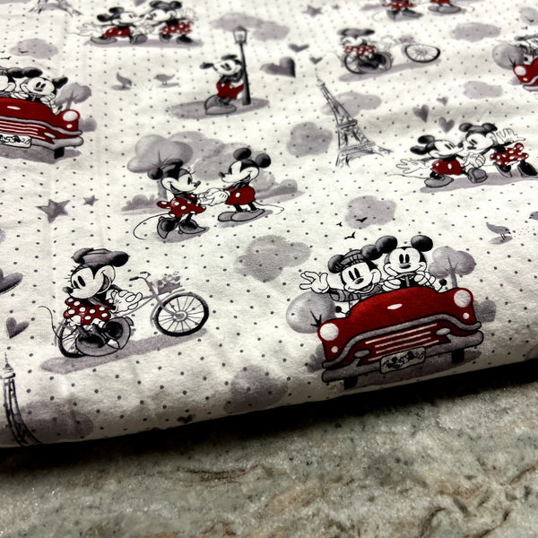 Mickey + Minnie Mouse in Paris Snuggle is Real Baby Blanket