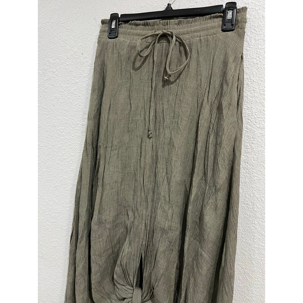 Sweet Lovely by Jen Olive Green Maxi Skirt Large