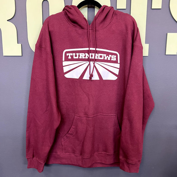 Turnrows Farming Men's Burgundy Hoodie Size XL
