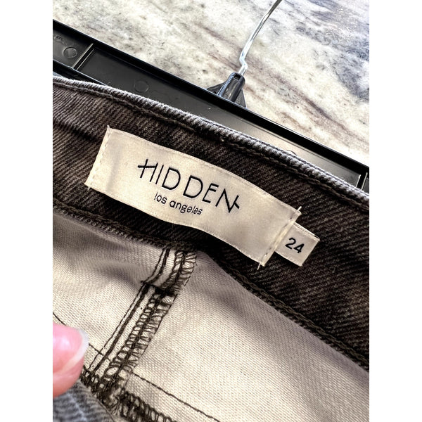 Hidden Leopard Print Wide Leg Jeans Size 24
