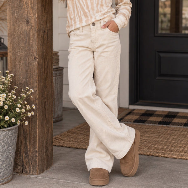 Art Class Girls Ivory Corduroy Jeans Size Youth Medium