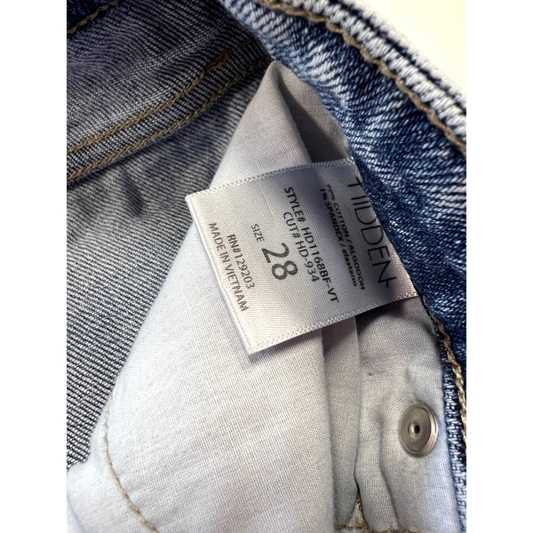 Hidden Jeans Straight Leg Distressed Light Wash Jeans Size 28