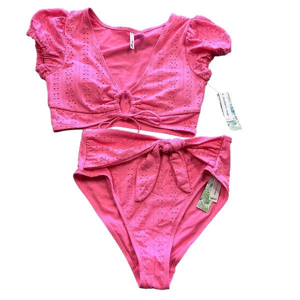 NWT Celebrity Pink Eyelet Bikini Size Med/Large
