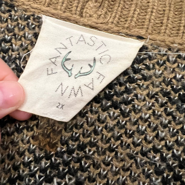 Fantastic Fawn Leopard Heavyweight Cardigan Size 2XL