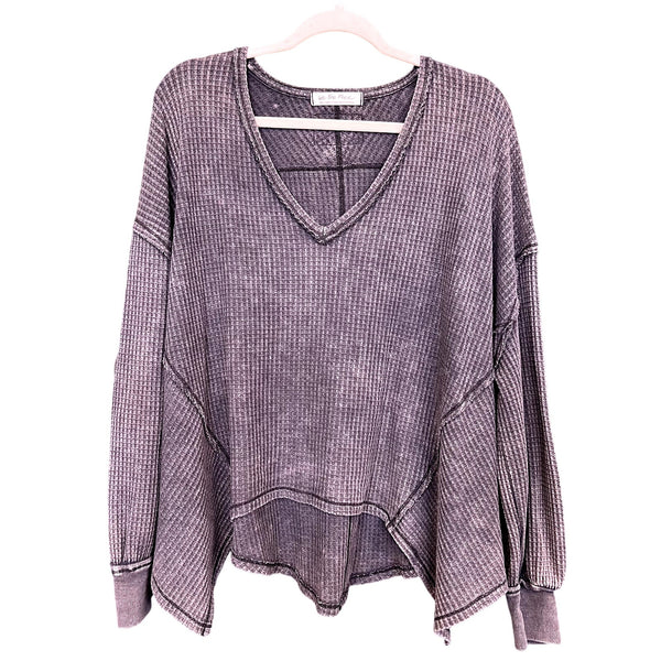 We the Free Coraline Thermal Waffle Charcoal Top Small