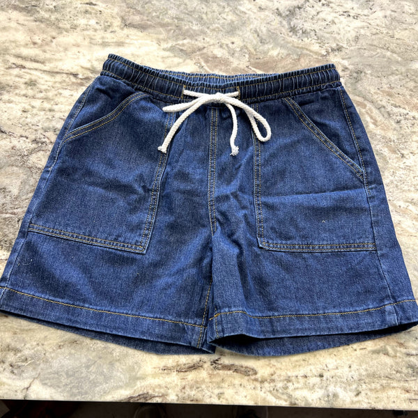 Women's Denim Button Down Top + Shorts Set Size Small