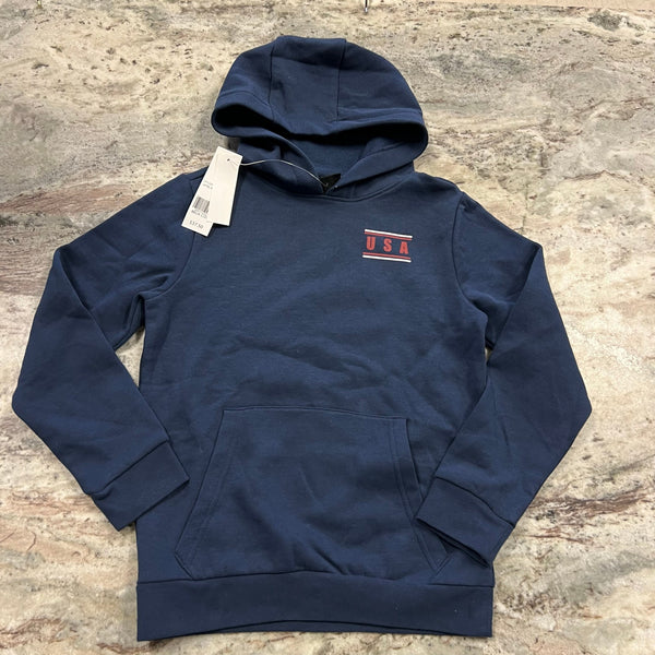 NWT Zelos Navy USA Hoodie Boys Size 7