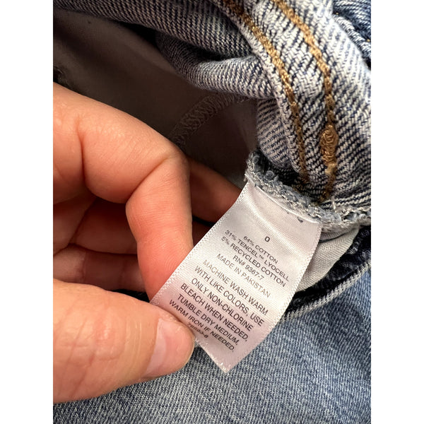 Arizona Jean Co Baggy Straight Leg Distressed Jeans Size 0