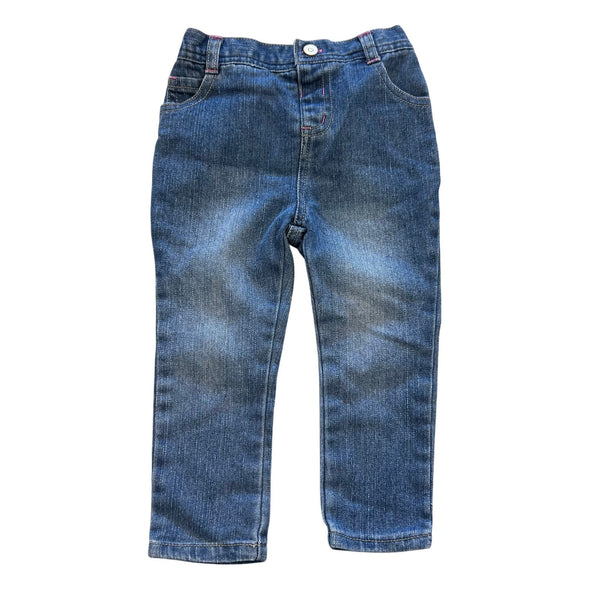 Toughskins Girls Medium Wash Straight Leg Jeans Size 24 Mo