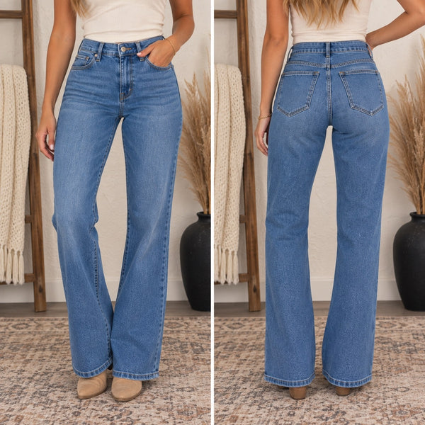 Kensie Jeans Vintage Luxe Ella High Rise Straight Leg Jeans Size 26