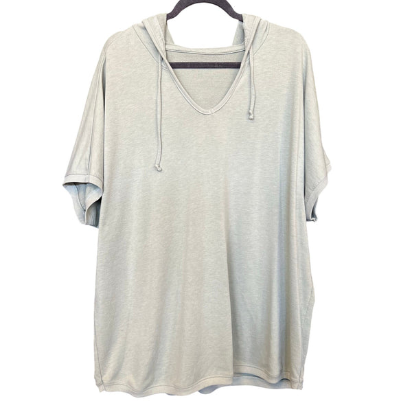 Old Navy Active Light Sage Green Hooded Workout Top 3XL