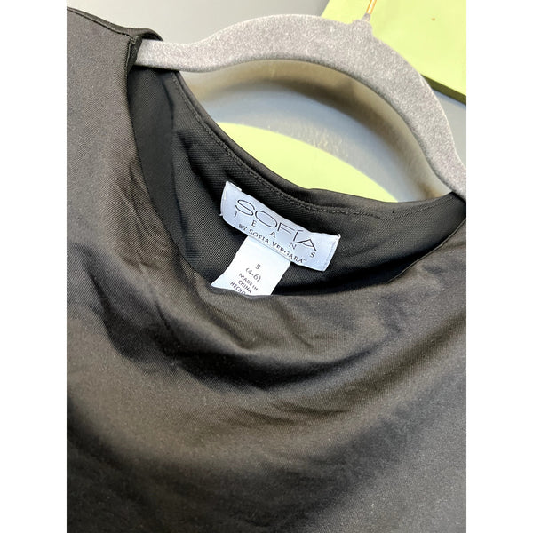 Sofia Black Ruched Maxi Dress Size Small