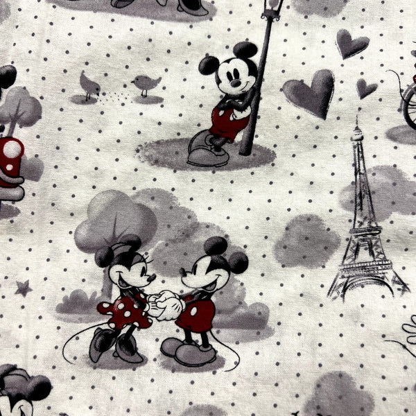 Mickey + Minnie Mouse in Paris Snuggle is Real Baby Blanket