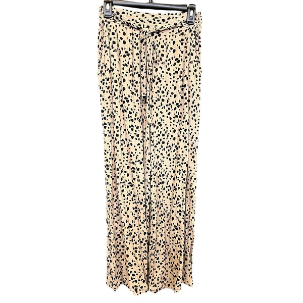 Angie Leopard Flowy Office Casual Pants Size Medium