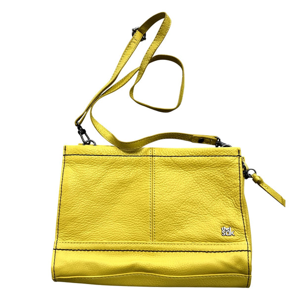 The Sak Yellow Leather Demi Crossbody Clutch
