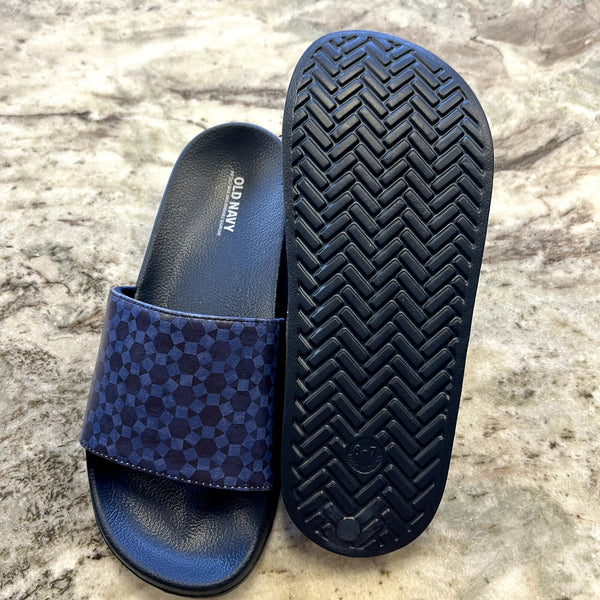 Old Navy Men's Blue Geometric Slide Sandals Size 6/7