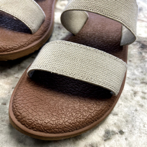 NWOT Sanuk Double Strap Slip On Sandals Size 9