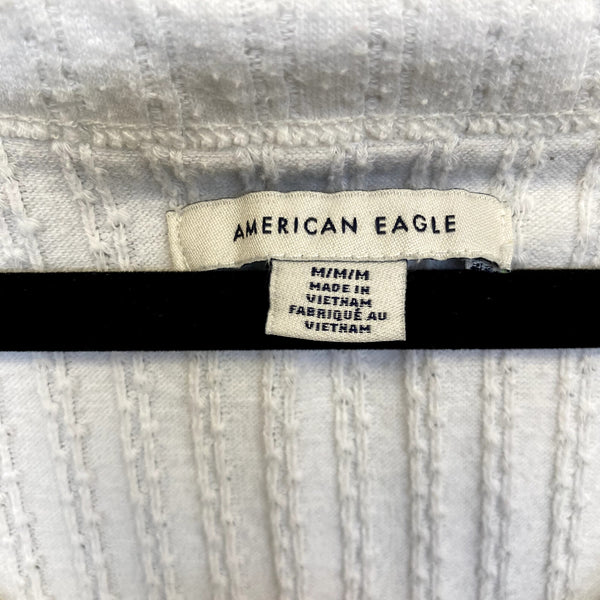 American Eagle White Knit Blouse Size Medium