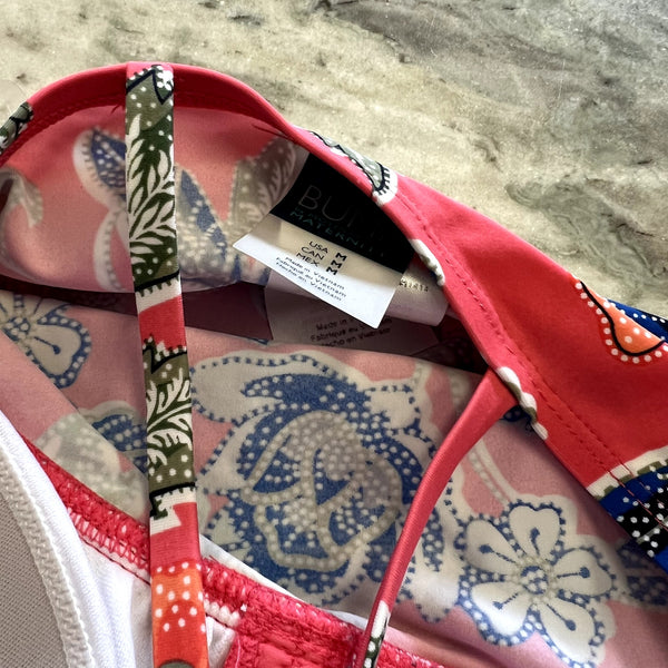 Motherhood Maternity Beach Bump Tankini Two Piece Floral Swimsuit Medium