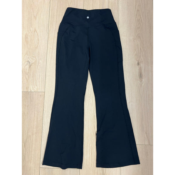 Baleaf Crossover Black Flare Yoga Leggings Small