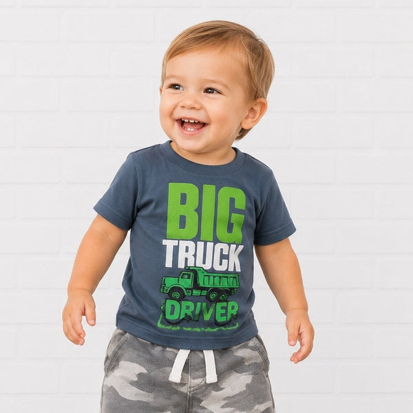 OshKosh "Big Truck Driver" Graphic Tee Size 18 Mo.