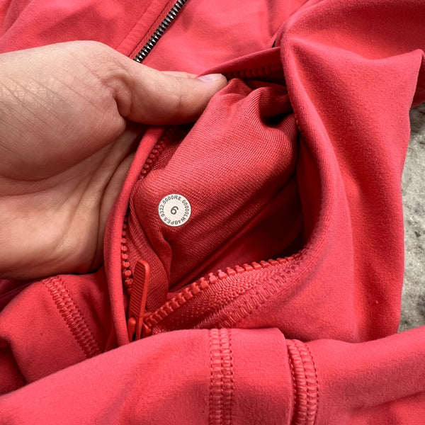 Lululemon Define Coral Pink Hooded Jacket Size 6