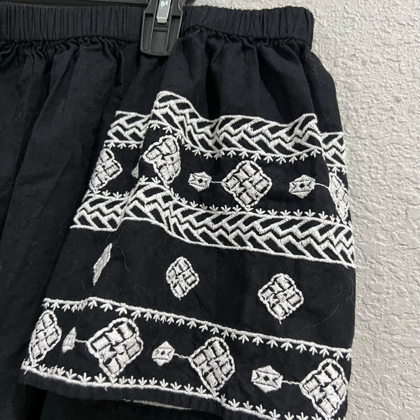 Old Navy Off Shoulder Aztec Sleeves Bohemian Black Flory Top Large
