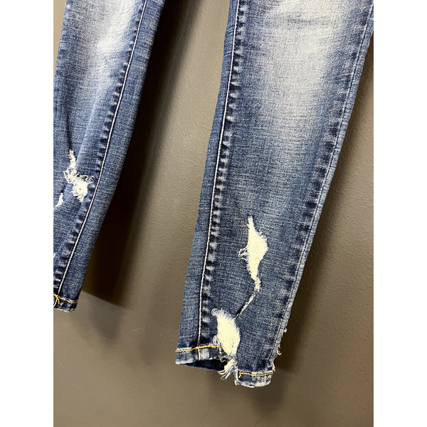 BKE Payton Universal Fit Mid Rise Dark Wash Ankle Skinny Jeans Size 24