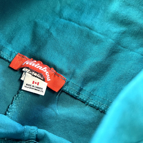 Rainbow Brand Zip Front Teal Shorts Size Medium Y2K
