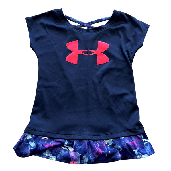 Under Armour Girls Heat Gear Ruffle Top Size 4