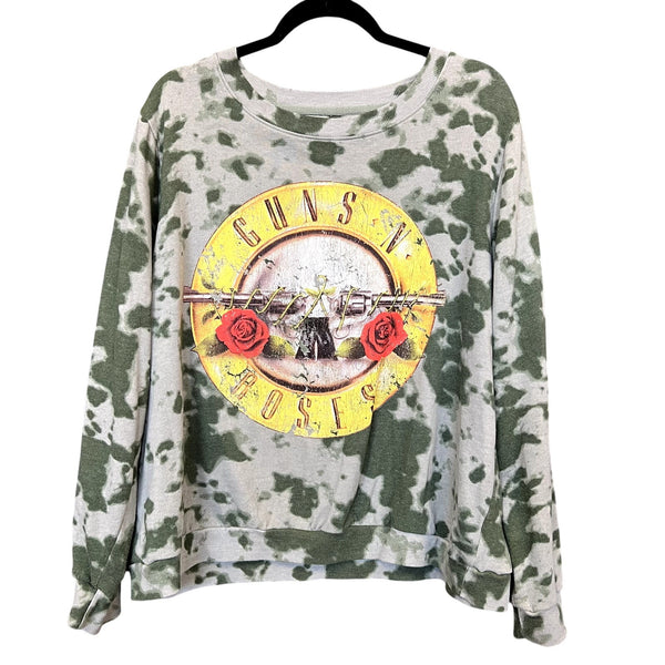 Guns N Roses Green Tie Dye Sweatshirt Size 2XL