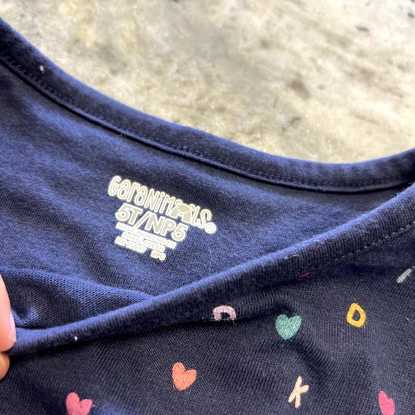 Garanimals Navy Blue Fit + Flare Long Sleeve Kind Girls Dress 5T