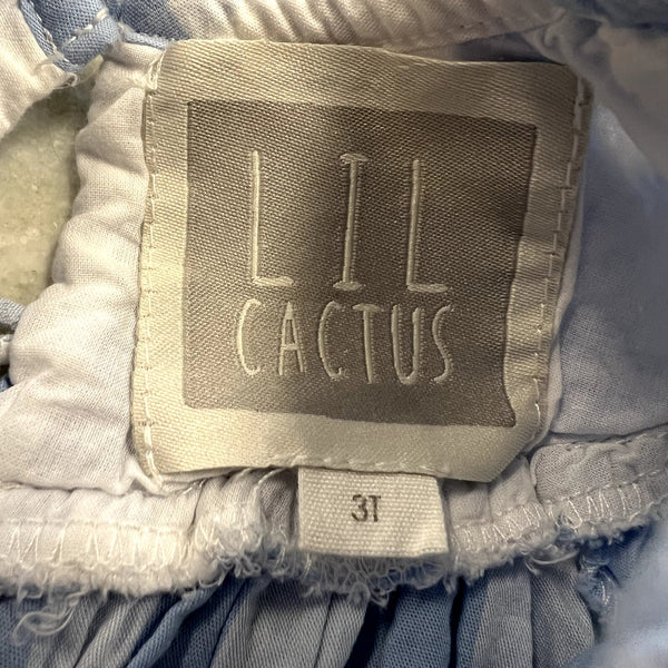 Lil Cactus Blue Plaid Smocked Christmas Dress Size 3T