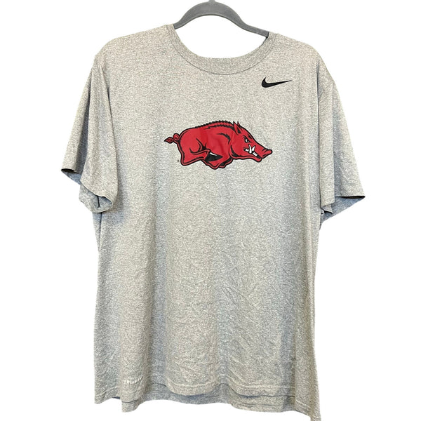 The Nike Tee Arkansas Razorbacks Gray Dri-Fit T-Shirt XXL