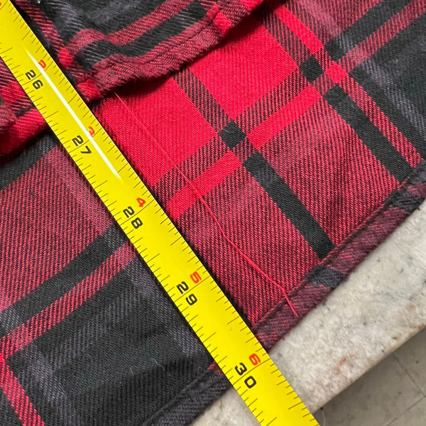 Hippie Rose Red + Black Button Down Flannel Medium