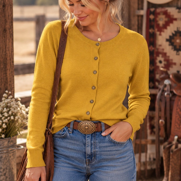 Old Navy Mustard Button Front Lightweight Cardigan Size Medium