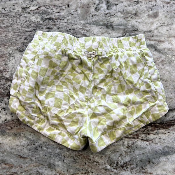 Billabong Girls Road Trippin' Warped Checkered Cotton Shorts Size Youth Small