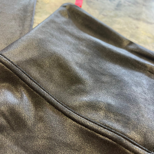 Spanx Women's Pebble Faux Leather Full Length Leggings XL