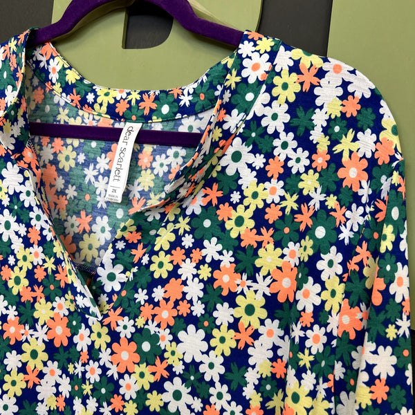 Dear Scarlett Floral Blouse Size 2XL