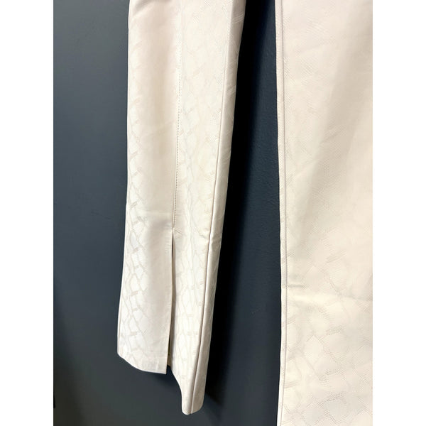 Do + Be Boutique Ivory Snake Faux Leather Dress Pants Small