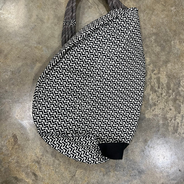 Kavu Black + White Rope Bag Sling Pack