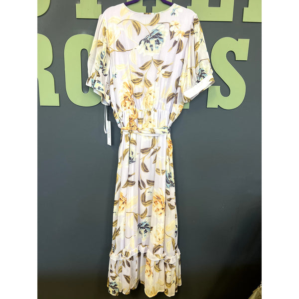 NWT Calvin Klein Lavender Floral Maxi Dress Size 18W