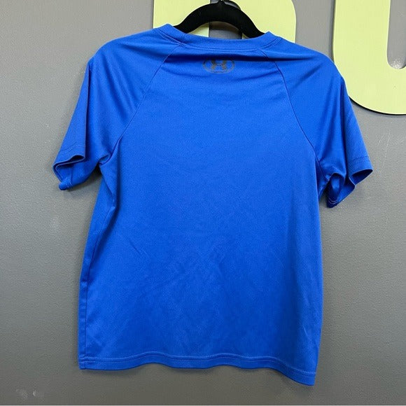 UA Under Armour Boys Royal Blue Loose Fit Graphic Top Size Youth XS