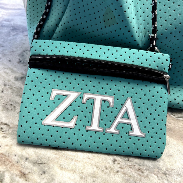 ZTA Sorority Neoprene Bucket Bag with Pouch
