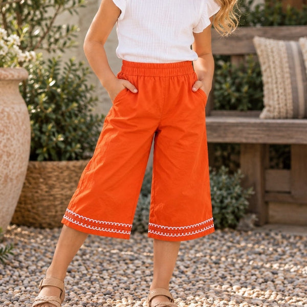 Rare Editions Girls Orange Capri Pants Size 3T